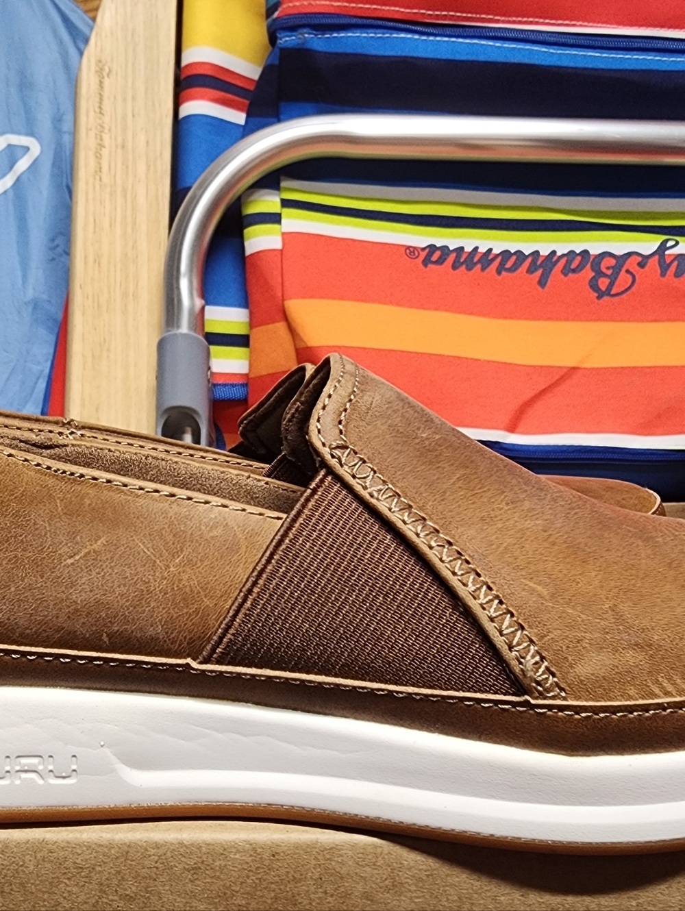 Kuru Roam Atla Slip-On Casual Loafer. Cognac Brown Leather! Plantar Fasciitis